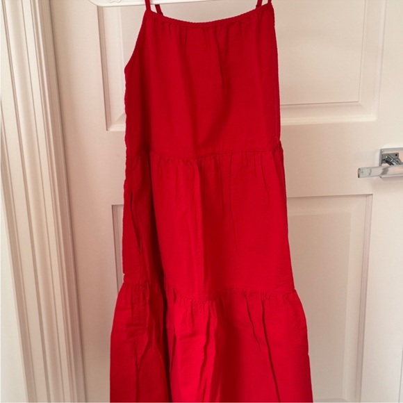 Uniqlo Red Seersucker Camisole dress 454268 size 160 - Picture 2 of 9